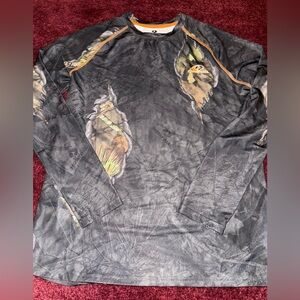 Mossy Oak Shirt Men M Break Up Eclipse Camo Insect Repellant Hunting Performance